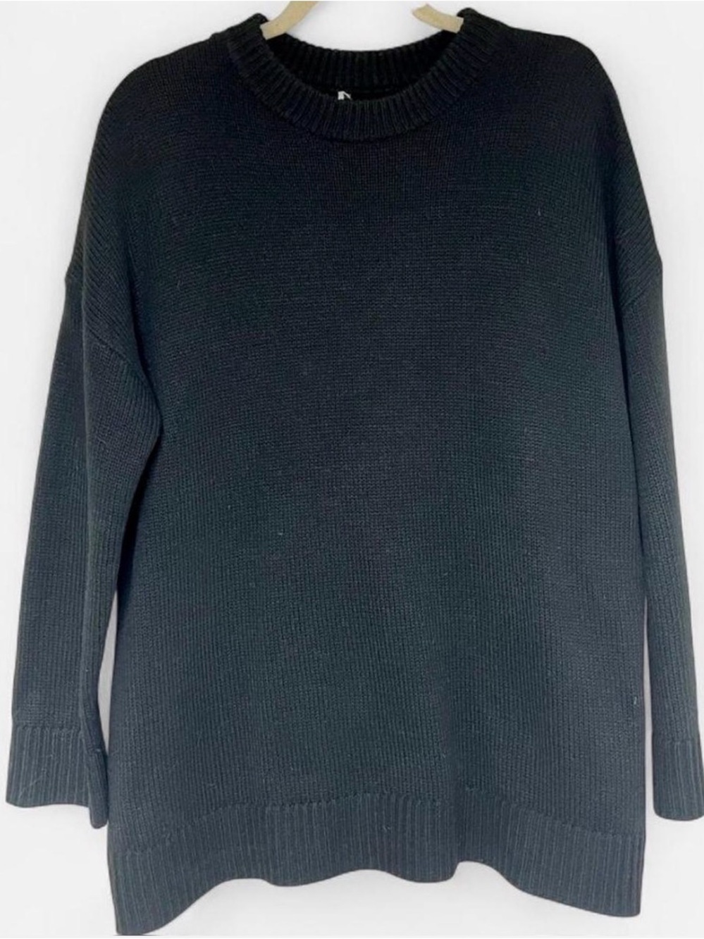 OAK + FORT Black Knit Crewneck Sweater XL EUC
